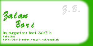 zalan bori business card